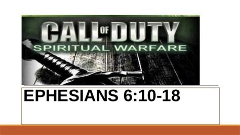 Spiritual Warfare Part 1 Call Of Duty