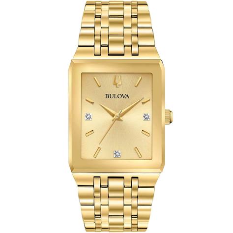 Buy Bulova 97d120 Mens Futuro Quartz Yellow Gold Steel Diamond Watch