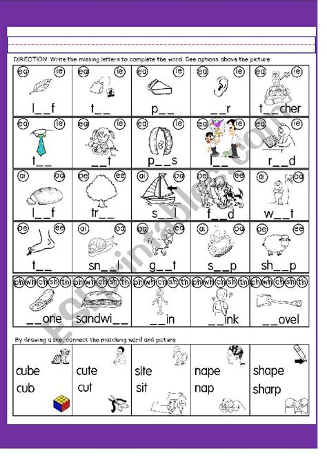 Vowel Teams Packet Letters Pictures Words Worksheets Vowel Team