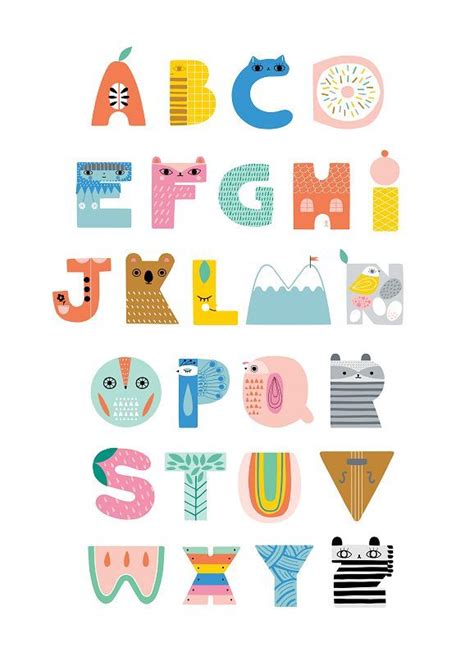Wooden Abc Animal Letter In 2021 Abc Poster Lettering Design Animal