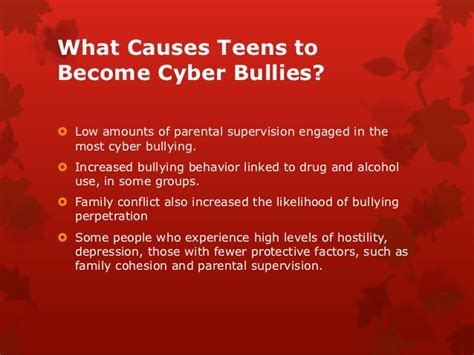 To harm others physically or emotionally. Cyber bullying
