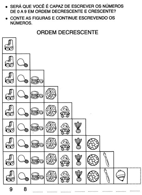 Atividade De Ordem Crescente E Decrescente Ano Educa