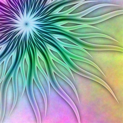 Abstract Rainbow Flower 2 Digital Art By Gabiw Art Fine Art America