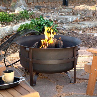 Cut your dry leaves into long strips and pile them up around the sticks in the fire pit. Red Ember Brockton Steel Cauldron Fire Pit with FREE Cover | Hayneedle | Fire pit backyard ...