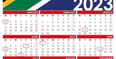 South Africa 2023 Calendar Time And Date Calendar 2023 Canada