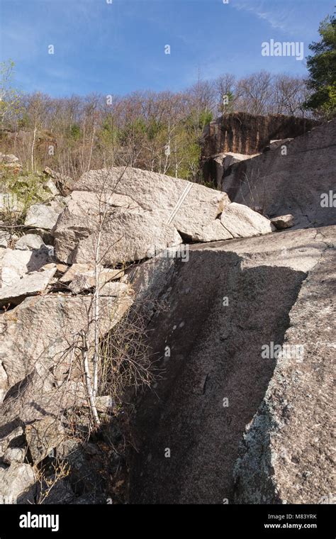 The Abandoned Redstone Granite Quarry In Conway New Hampshire Usa