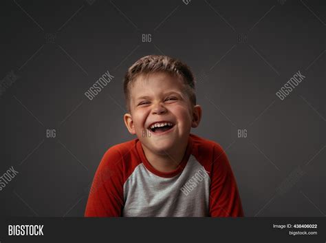 Funny Laughing Boy Red Image And Photo Free Trial Bigstock