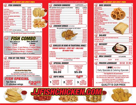 JJ FISH & CHICKEN menu in Bellwood, Illinois, USA