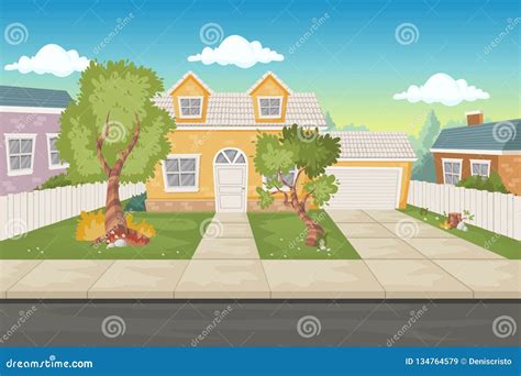 Cartoon Houses Neighborhood Stock Illustrations 2899 Cartoon Houses