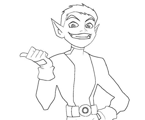 Beast Boy Coloring Page