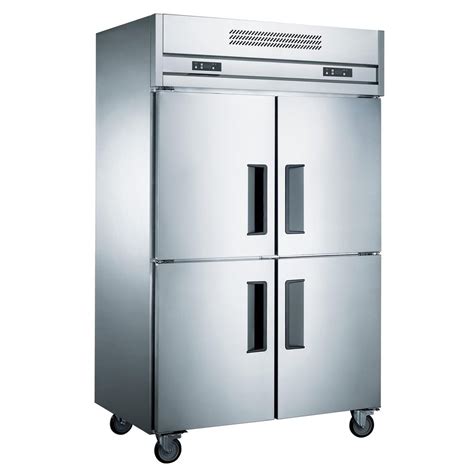 Four Door Upright Stainless Steel Commercial Freezer Refrigeration