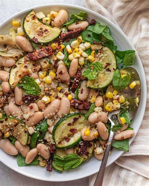 White Bean And Zucchini Salad Plant Based Rd