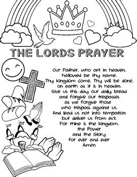 One of the most important things he shared was a model prayer for them (and us) to follow in matthew 6. The Lord's Prayer (COLORING PAGE & ACTIVITY SHEET) by The ...