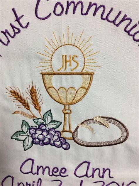 Personalized First Communion Banner With Chalice Bread Wheat Etsy In
