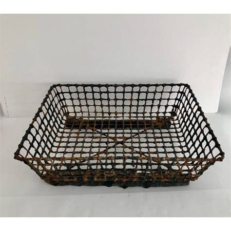Vintage French Wire Oyster Basket Chairish