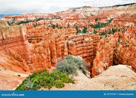 View From Viewpoint Of Bryce Canyon Utah Stock Image Image Of