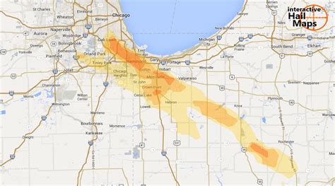 Hail Map For Chicago June 28 2012 Interactive Hail Maps