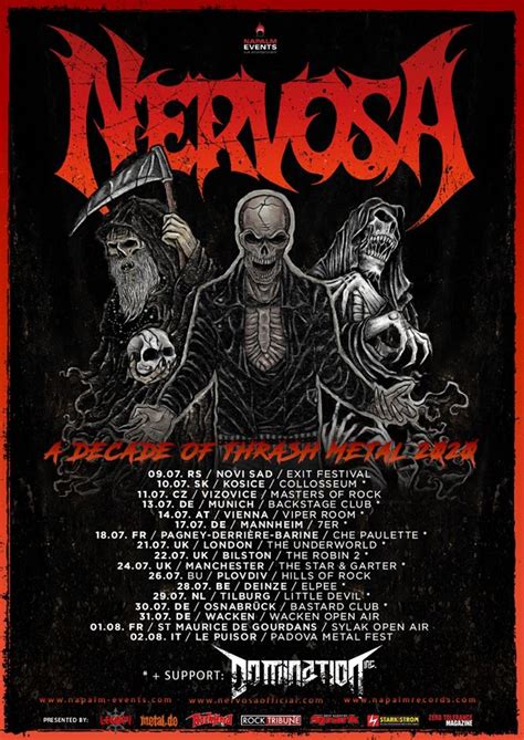 Nervosa A Decade Of Thrash Metal Tour 2020 Metal Goddesses