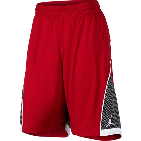 Jordan Flight Premium Knit Mens Basketball Shorts Red Black White 618459 695