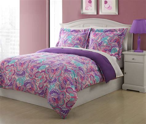 Even though the size is bigger, the selection of fun creatures and prints is just as adorable! Twin Microfiber Kids Paisley Butterfly Bedding Comforter ...