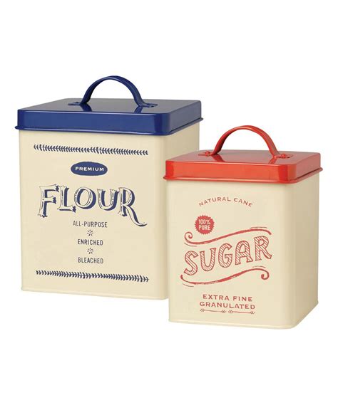 Flour And Sugar Canister Set Sugar Canister Set Vintage Enamelware Canister Sets