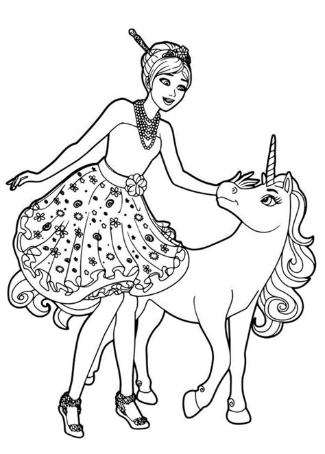 barbie  unicornio magico desenhos  colorir
