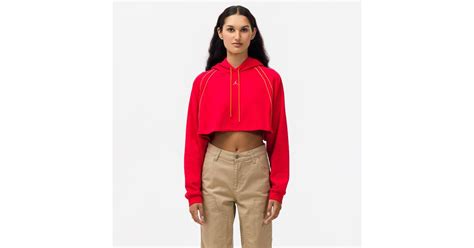Nike Sport Cropped Pullover Hoodie In Red Lyst