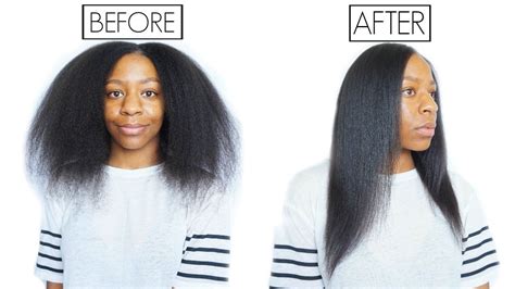 How To Get Natural Hair Bone Straight Very Sleek T Keyah B