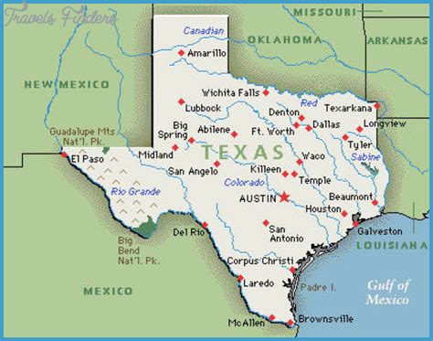 Amarillo Texas Map Travelsfinderscom