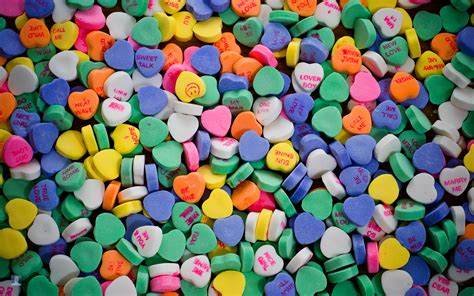 Free Download Valentines Day Candy Hearts Wallpaper 1680x1050