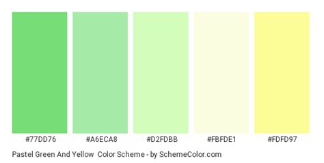 Pastel Green And Yellow Color Scheme Green
