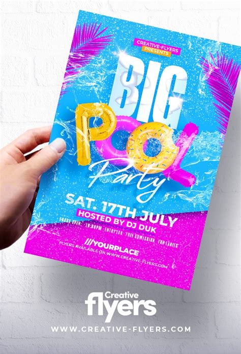 Summer Pool Party Flyer Photoshop Psd Creative Flyers