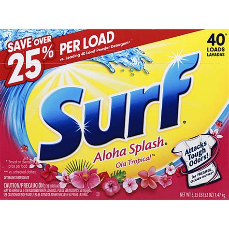 Surf Aloha Splash Powder Laundry Detergent 52 Oz Box Powder