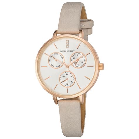 Morningsave Laura Ashley Chrono Dial Watch With Pu Vegan Leather Strap