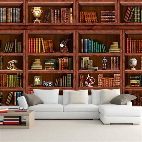 A collection of the top 30 bookshelves wallpapers and backgrounds available for download for free. Bookshelf Bookcase Custom Wallpaper Mural Free Shipping ...