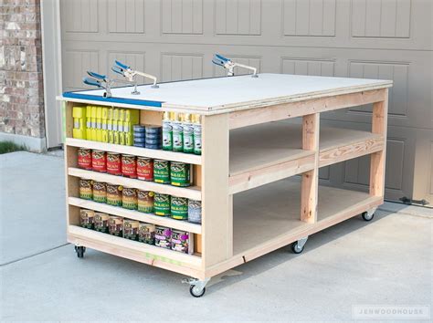 Workbench With Storage Shelves Sprucd Market
