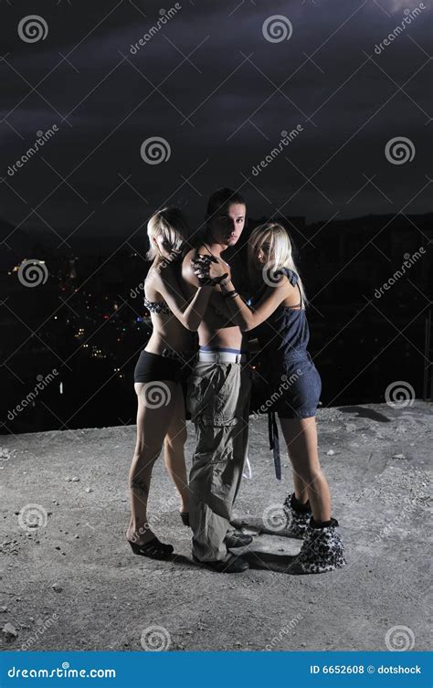 Two Woman One Man Group Team People Royalty Free Stock Photos Image