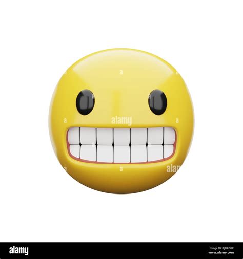3d Emoji Grimacing Face Stock Photo Alamy