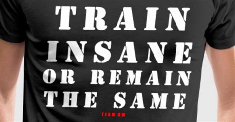 Train Insane Or Remain The Same T Shirt Spreadshirt
