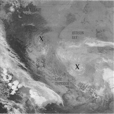 Noaa 11 1 1 Satellite Picture For 2100 Gmt 1 June 1993 Positions Of