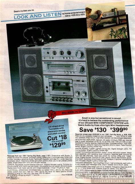 Retro Stereos Tech And 80s Electronics From The 1981 Sears Catalog