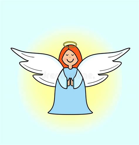 Cute Little Angel Girl Stock Illustration Illustration Of