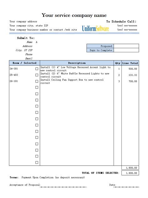 Excel Quotation Template