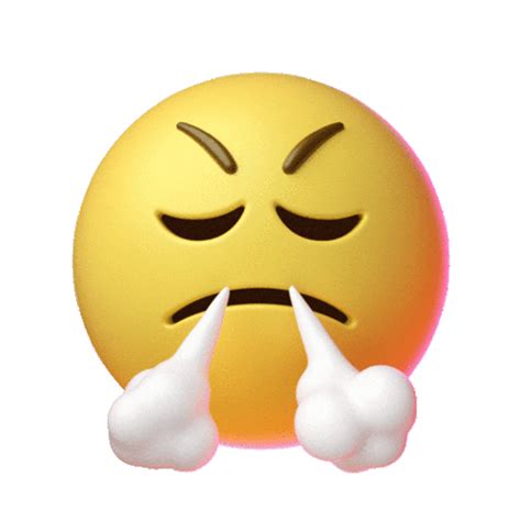 Angry Face Nose Smoking Emoji 