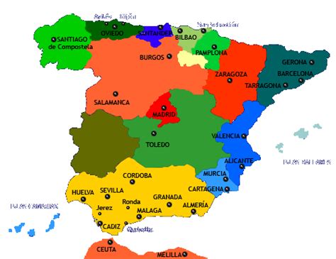 Todo Sobre España GuÍa De Ciudades Lenguas De España Mapa De