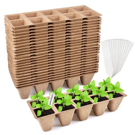 Buy Mrtreup 24 Pack Peat Pots Seed Starter Tray240 Cells Seed Starter