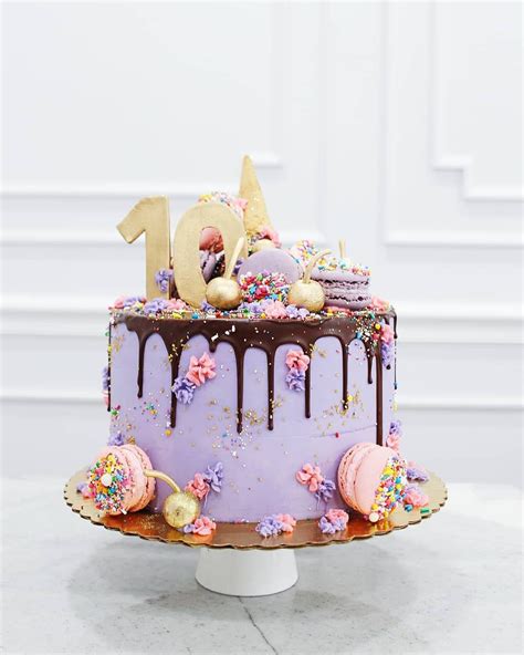 Birthday Cake, Drip Cake, 10th Birthday, Over the top cake, chocolate ...