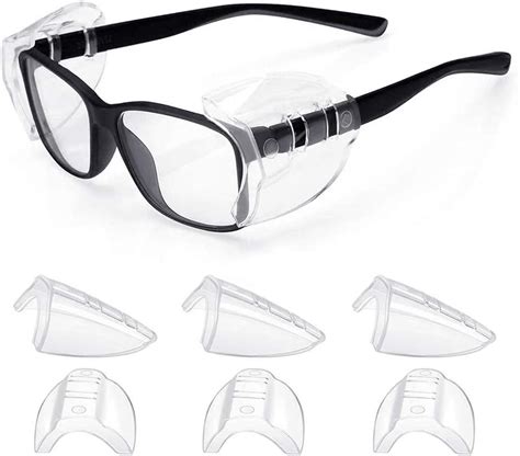 3 pairs safety glasses side shields slip on side shields for safety glasses slip on