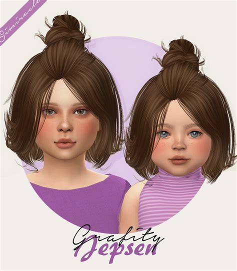 Simiracle Jepsen Hair Retextured Kids And Toddlers Version Sims 4