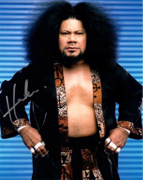 Haku Meng Signed Wwf 8x10 Promo Photo Wrestling Wcw Wwe Wrestler Njpw